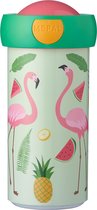 Mepal schoolbeker tropical flamingo