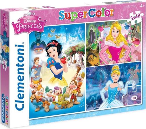 Clementoni puzzel 3x48 stukjes disney princess