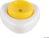 Eierprikker kunststof geel/wit