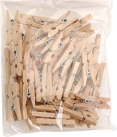 Mini houten knijpertjes 50 stuks