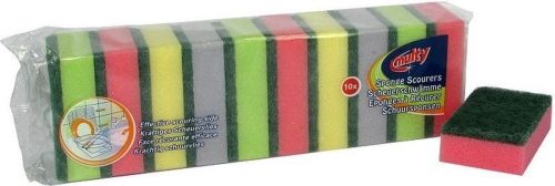 Multy schuursponsjes 10 st gemengd