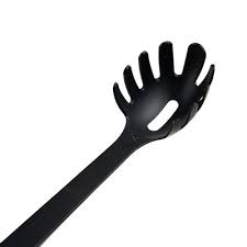 Spagetti-lepel kunststof zwart