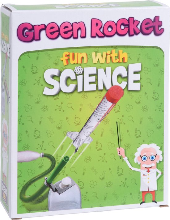 Speelset science groene raket 23-delig