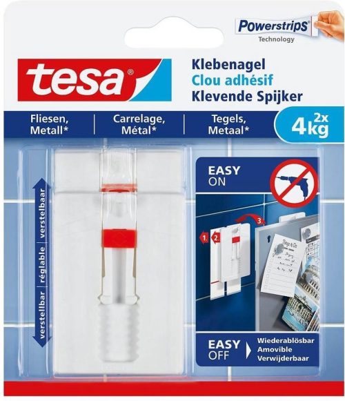 Tesa klevende spijker tegels verstelbaar 2x4kg