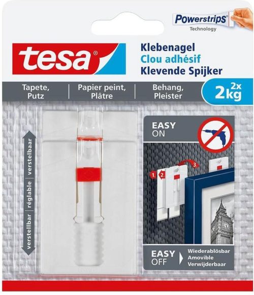 Tesa zelfklevende spijker verstelbaar behang 2x2kg