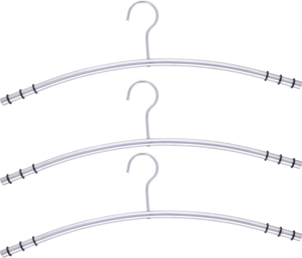 Alpina kledinghangers RVS 3 stuks