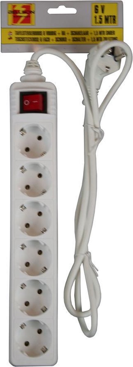 Bellson stekkerdoos 6 voudig