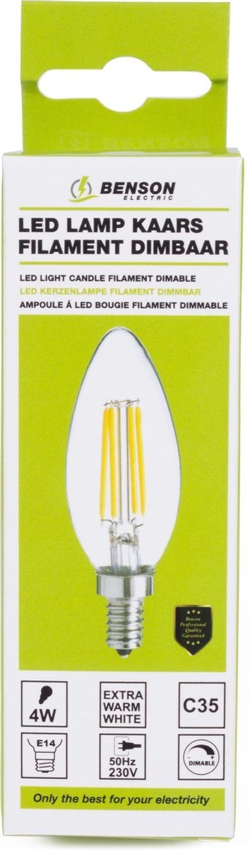 Benson E14 ledkaars 4watt dimbaar