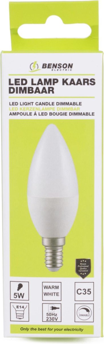 Benson E14 ledkaars 5watt dimbaar