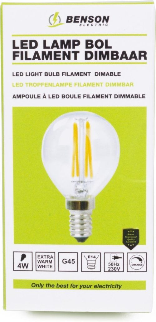 Benson E14 ledlamp 4watt dimbaar