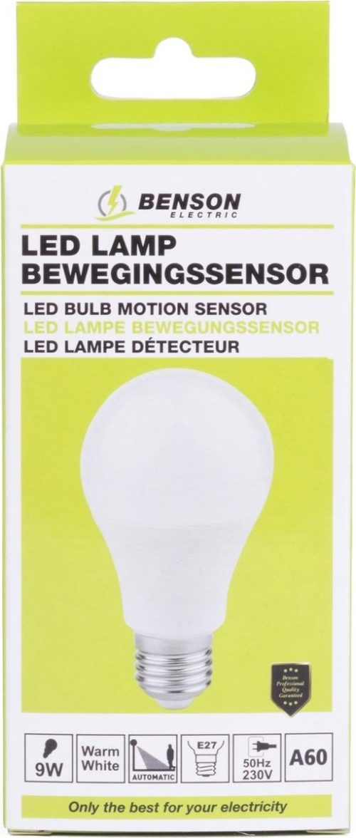 Benson E27 ledlamp met schakelaar 9watt
