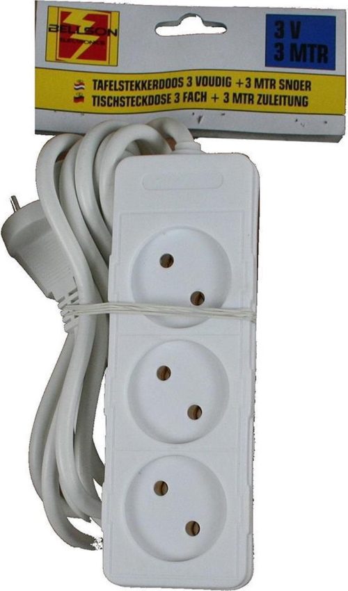 Benson stekkerdoos 3-voudig 3 meter