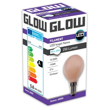 Glow ledlamp e14 flame 2watt=25watt