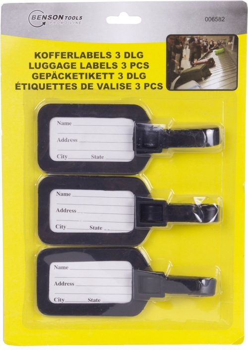 Kofferlabels 3 stuks