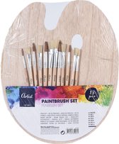 Palette met 12 penselen