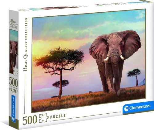 Puzzel 500 stukjes afrikaanse zonsondergang clementoni