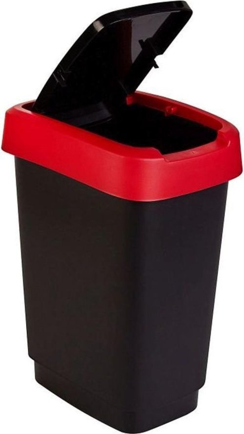Rotho afvalbak twist rood 10 liter