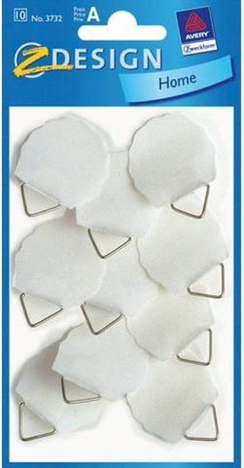 Schilderij plakhaakjes 10 stuks