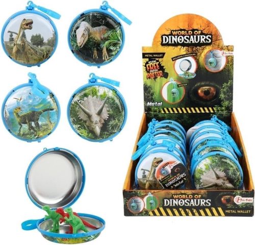 Toi-Toys sleutelhanger portemonnee + 3 dino's