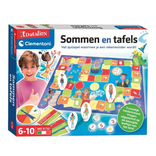 spelend leren sommen en tafels clementoni