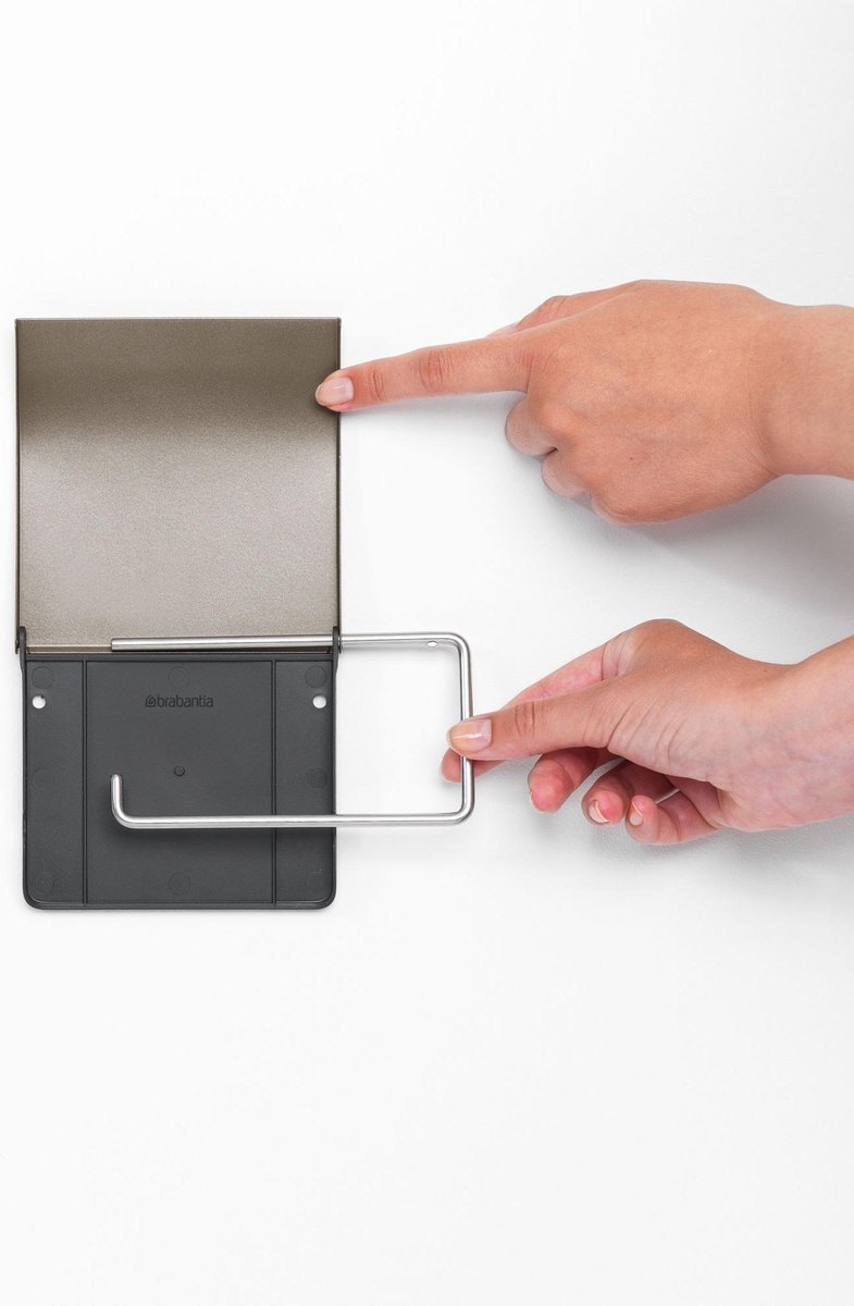 Brabantia wc rolhouder/klep platinum