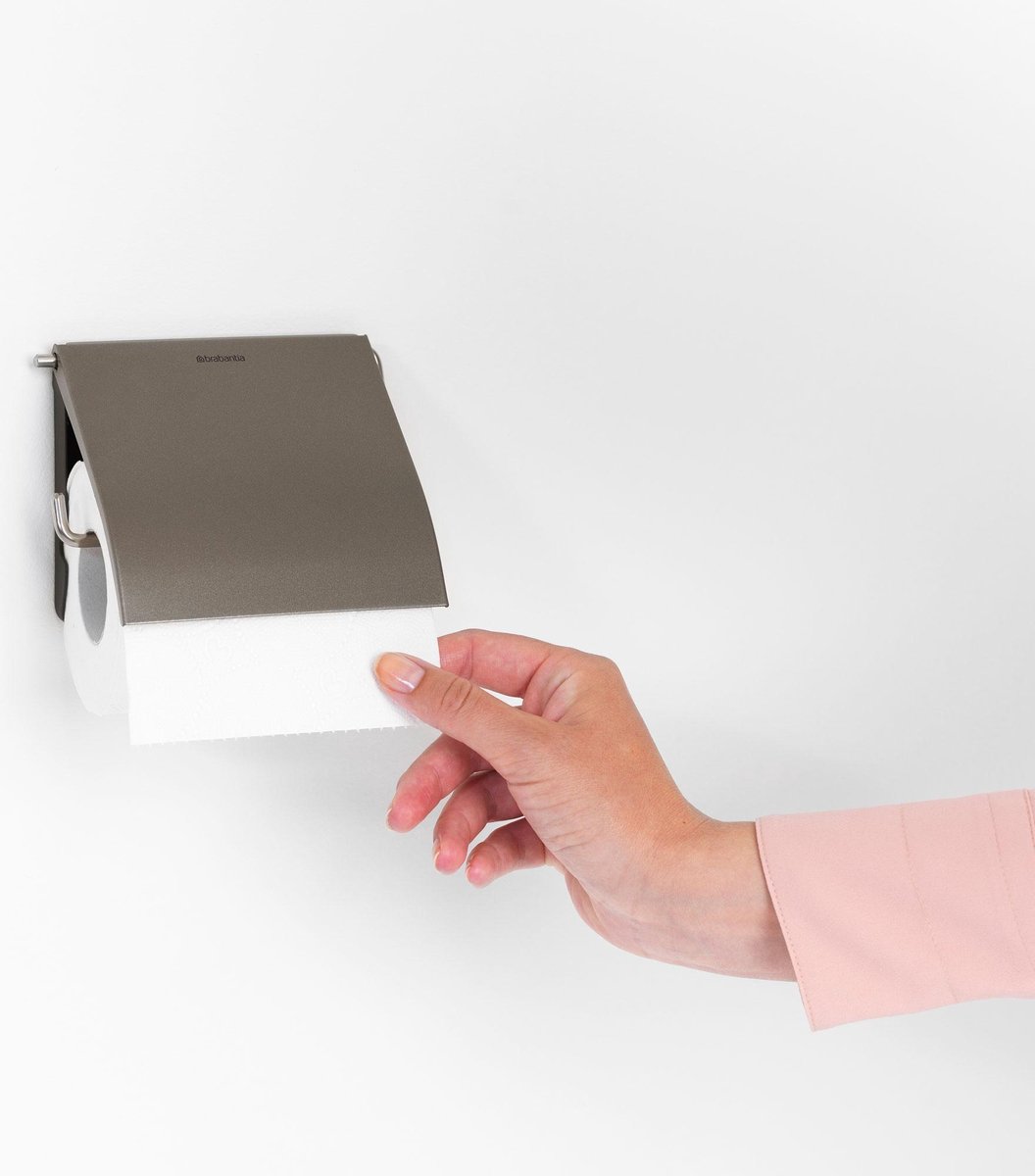 Brabantia wc rolhouder/klep platinum