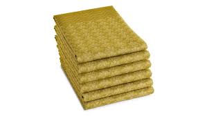 DDDDD theedoek petals ochre 60x65cm