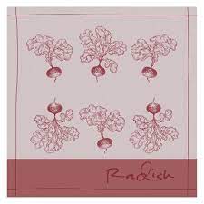 DDDDD theedoek radish red 60x65cm