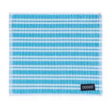 DDDDD vaatdoek wit/lichtblauw classic clean 100% katoen 30x30cm